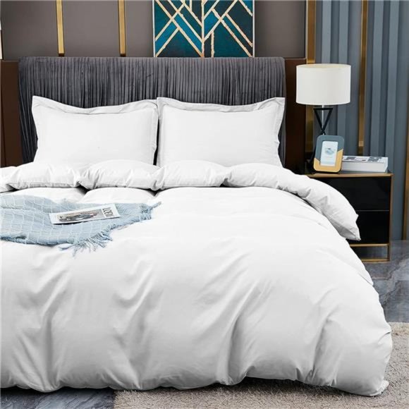 Duvet Covers Queen Size - Ultra Soft and Breathable Bedding Comforter Cover Set - Picture 1 of 6